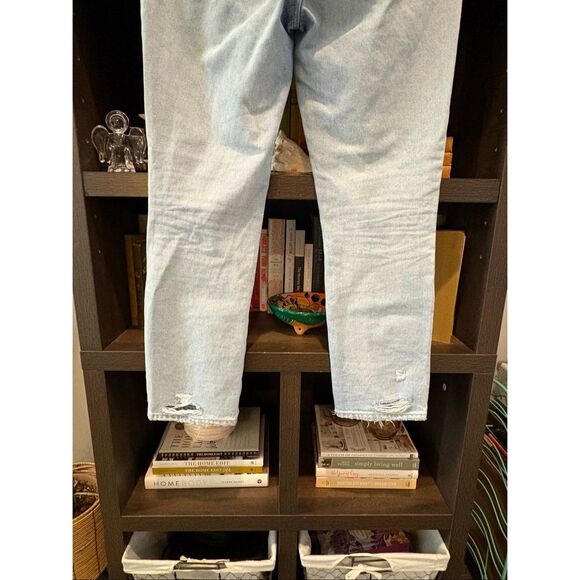 Lovers + Friends Reece High‑Rise Slim Straight Palms Jeans Light Wash Denim 28 - Picture 13 of 13